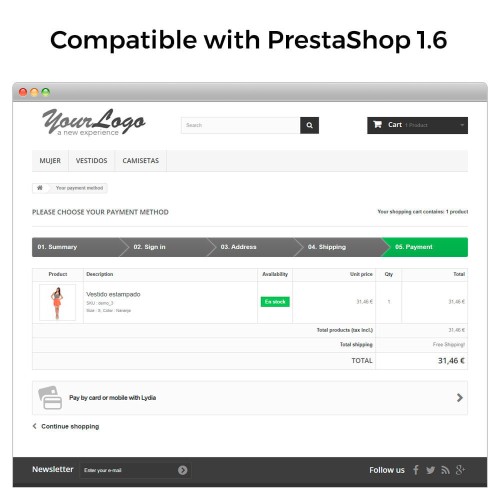 Lydia Payments (Sumeria) - Free and instant payments-Modul für PrestaShop